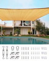 20' x 16' Rectangle Shade Sail#color_sand