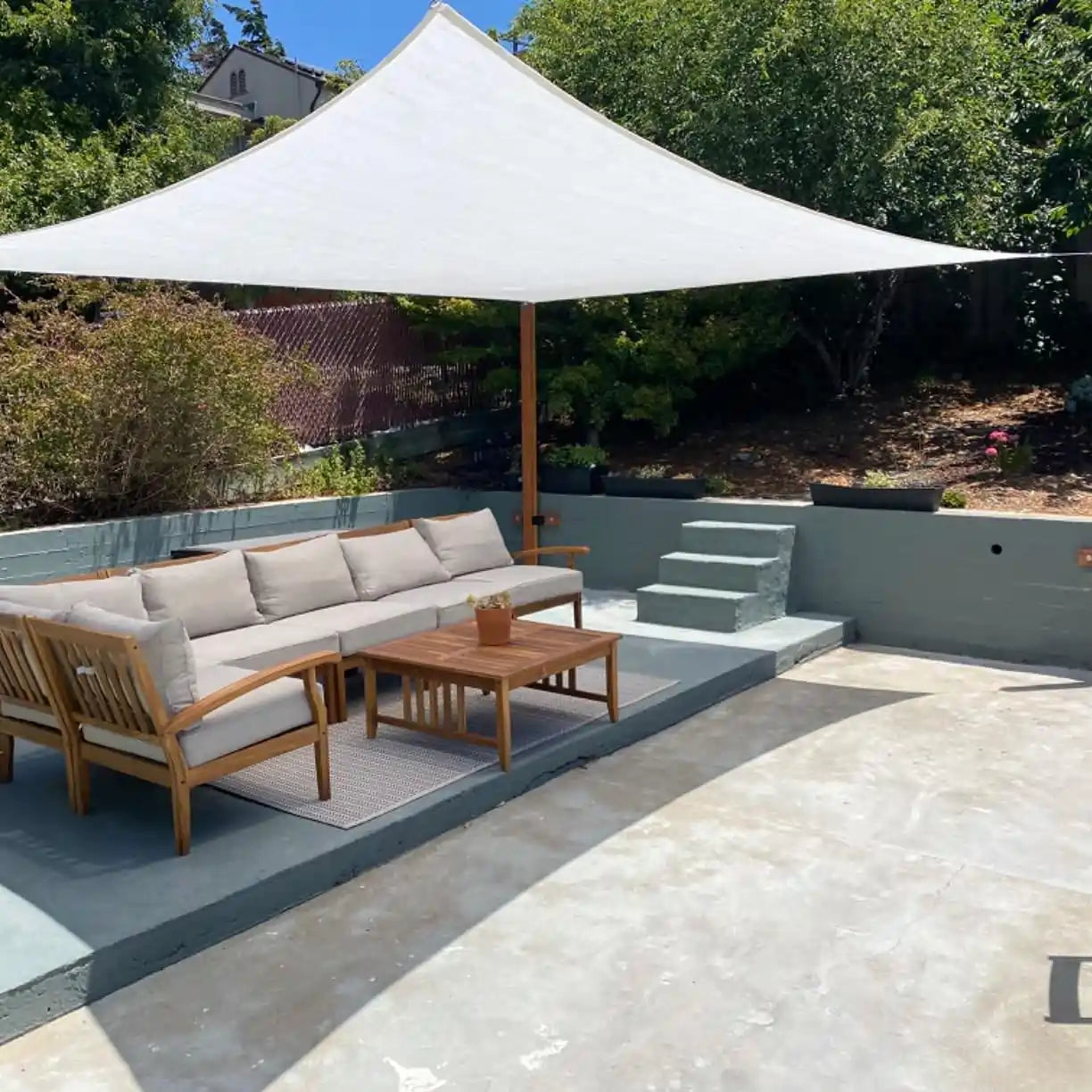 white large shade sail for backyard use#color_white