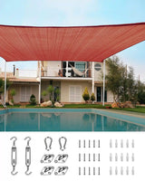 20'X20' Square Shade Sail#color_terracotta