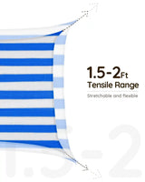 White and Blue 20 x 20 square shade sail#color_blue and white