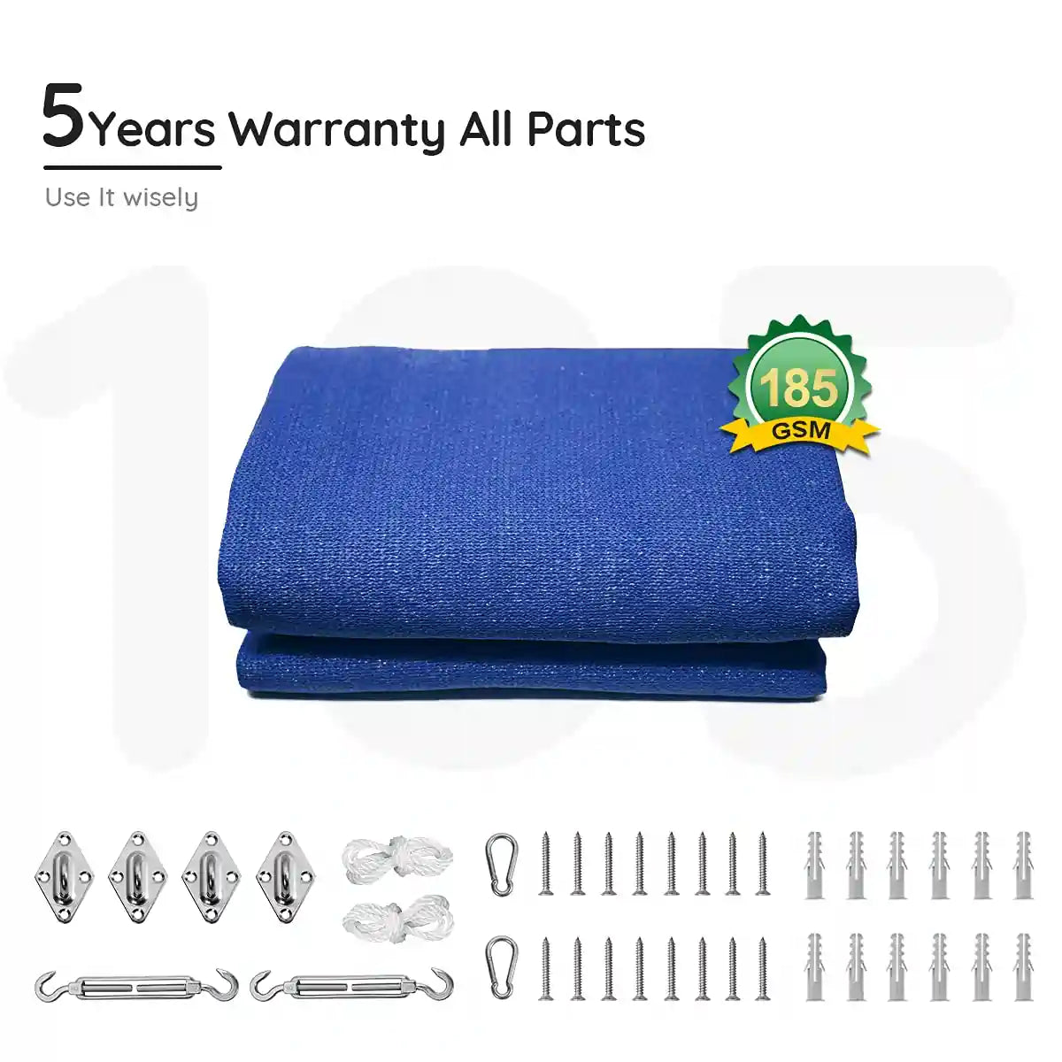 Blue Square Sun Shade Sail 5 years warranty#color_blue