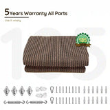 Brown square shade sail has 5 years warranty#color_brown