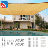 24' x 24' Square Shade Sail - Sand