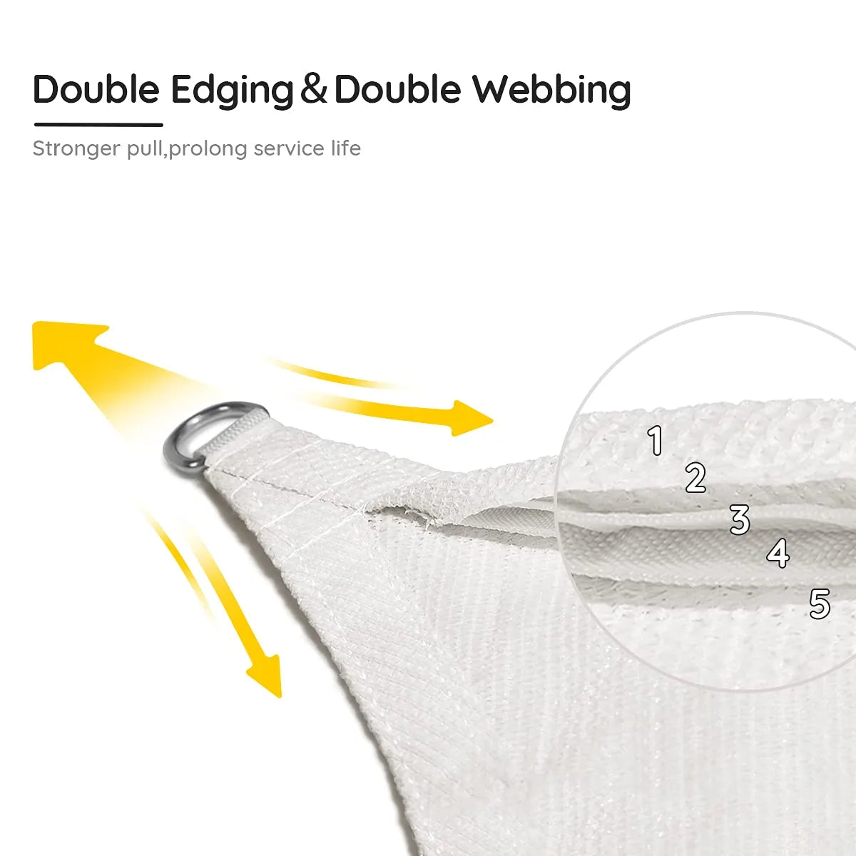 white square shade sail edge and webbing#color_white