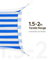 White and Blue rectangle shade sail tensile range#color_blue and white