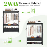 HOKEEPER Closet Organizer with Drawers & Hooks
