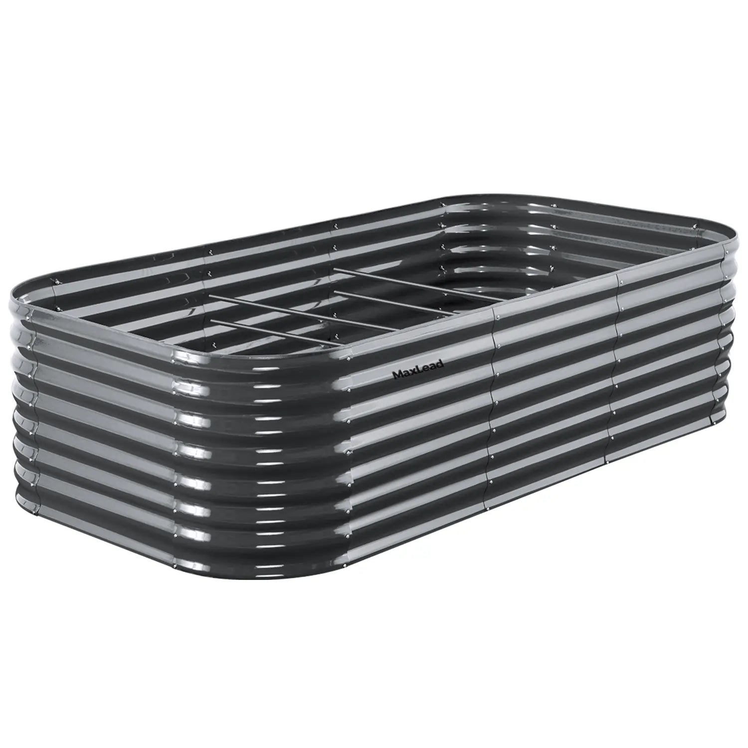 8'x4'x2' Oval Raised Garden Bed Kit - Dark Grey