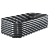 8'x4'x2' Oval Raised Garden Bed Kit - Dark Grey