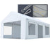 Quictent 10'x20' Snowproof Steel Carport with Zipper Doors