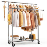 HOKEEPER Heavy Duty Double Rails Clothes Rack 450lbs
