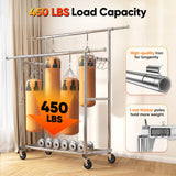 HOKEEPER Heavy Duty Double Rails Clothes Rack 450lbs