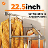 HOKEEPER Heavy Duty Double Rails Clothes Rack 450lbs