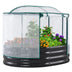 4' x 3' x 1' Oval Galvanized Raised Garden Bed with Cover#color_white