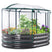 4' x 3' x 1' Oval Galvanized Raised Garden Bed with Cover Clear#color_clear