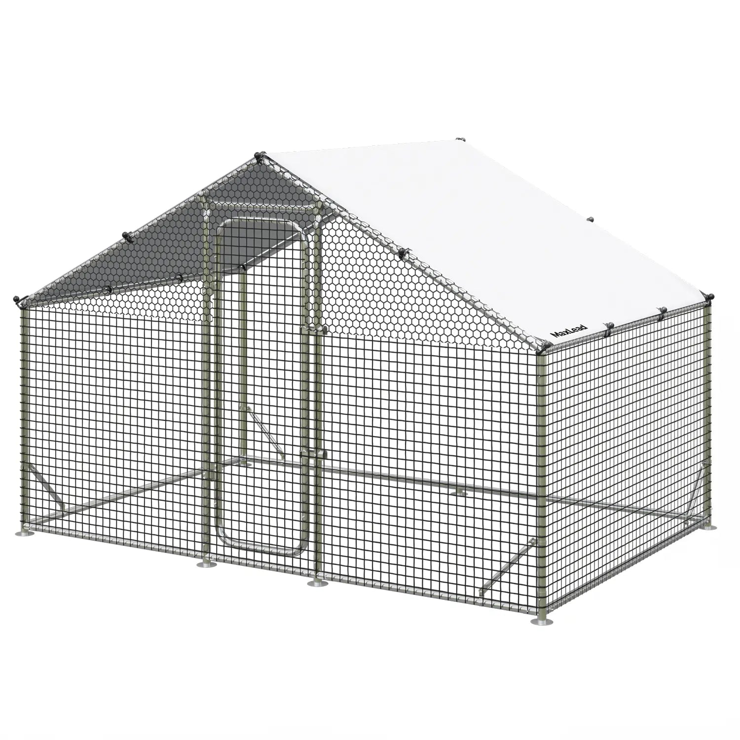 6.6'x9'x6.6' Heavy Duty Metal Chicken Coop