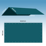 Quictent 10'x20' Carport Replacement Cover with Bungees - Green