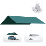 Quictent 10'x20' Carport Replacement Cover with Bungees - Green