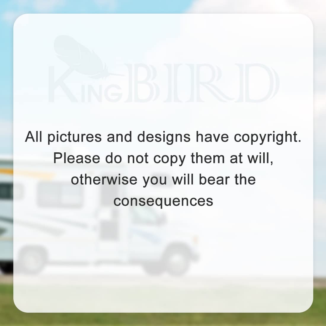 KING BIRD 20'-22' 4-Layer RV Cover with Tire Covers