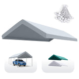 Quictent 10'x20' Carport Replacement Cover with Edge - Gray