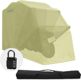 Quictent 136"x54" Lockable Motorcycle Shelter - Army Green