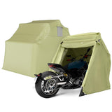 Quictent 136"x54" Lockable Motorcycle Shelter - Army Green