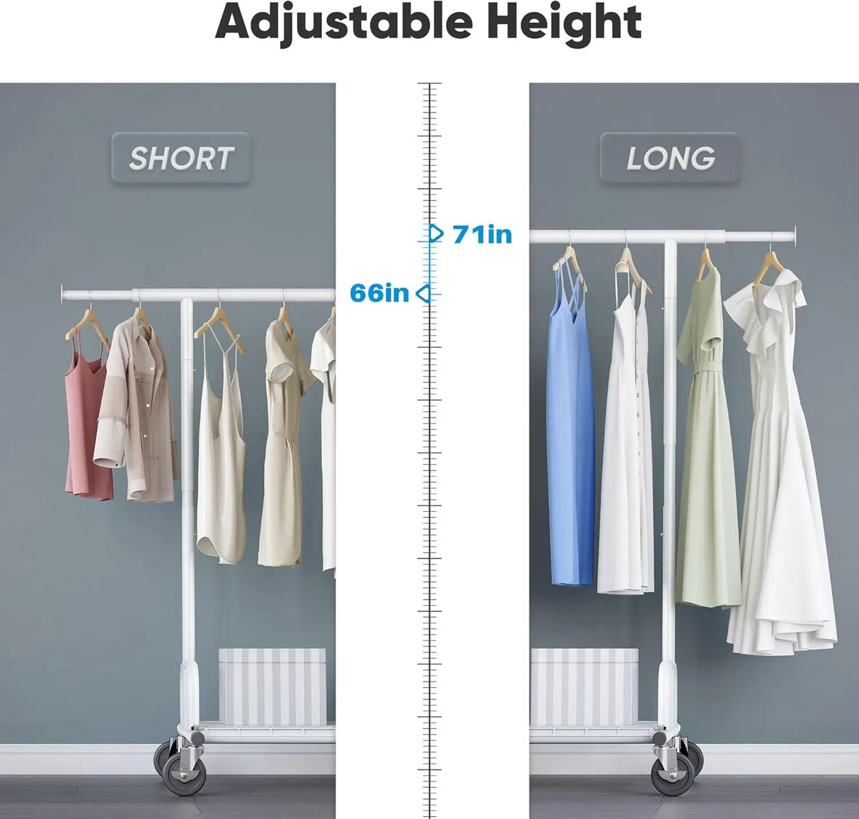 MAXLEAD HOME 525LBS Collapsible Gold Garment Rack