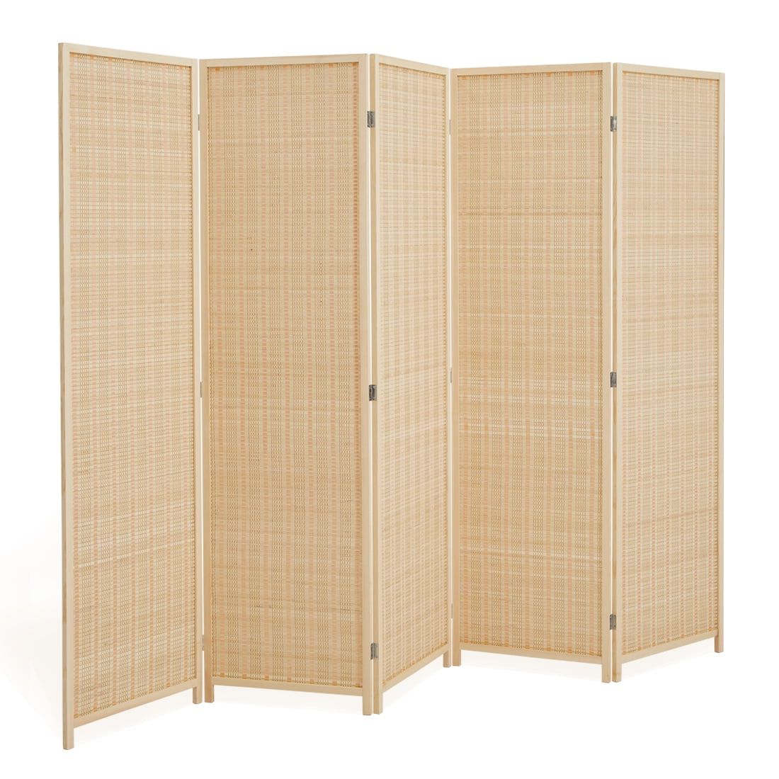 Corelax Bamboo Room Divider (5-Panel) - Beige