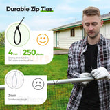 250 of zip ties#size_6.5x9FT Regular-No ladder