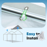 Quictent 10'x20' Carport Replacement Cover with Bungees - White