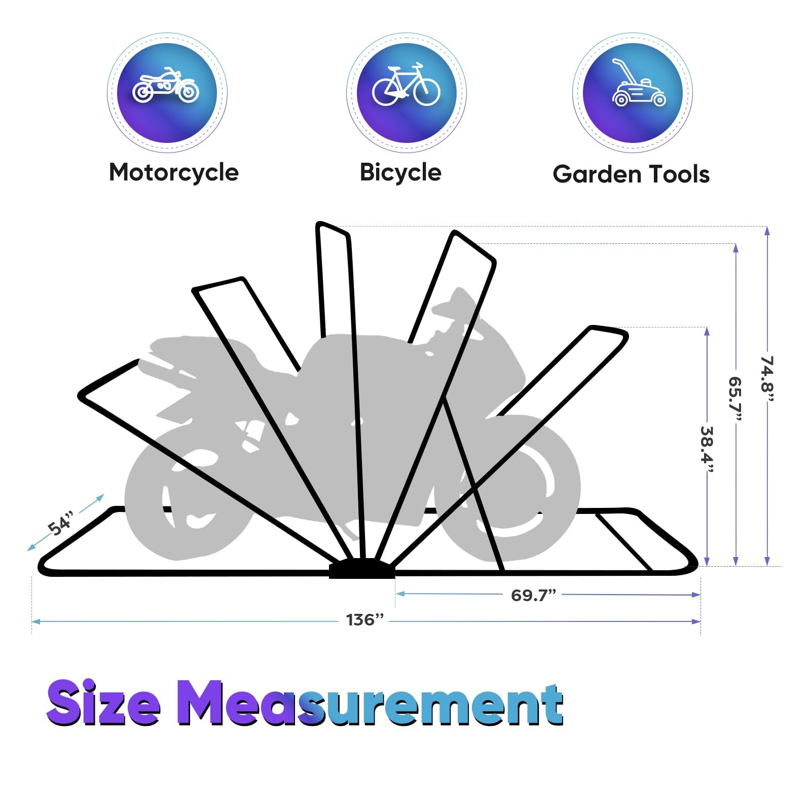 MAXLEAD Stainless Steel Motorcycle Shelter