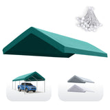 Quictent 10'x20' Carport Replacement Cover with Edge - Green