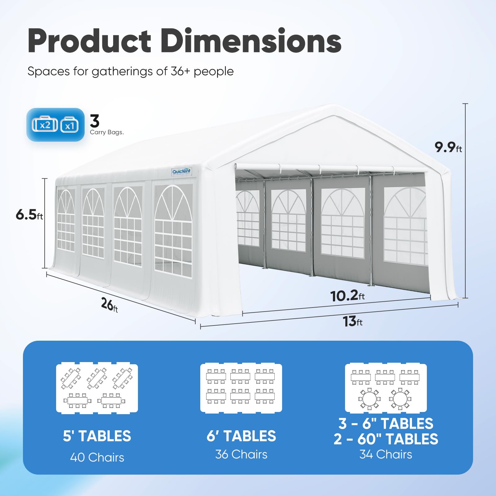 13' x 26' Party Tent  size#size_13' x 26'