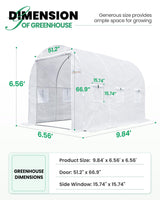 KING BIRD 10'x6.6'x6.6' Greenhouse