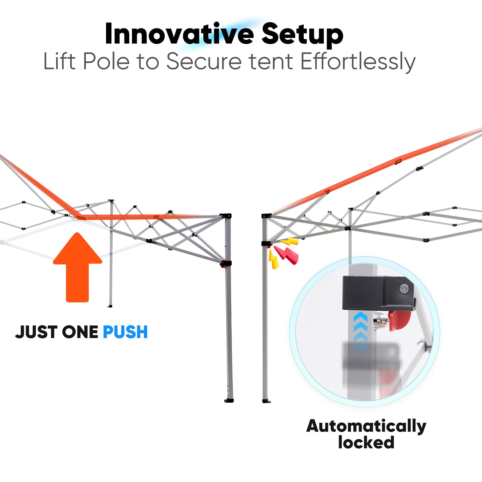 Quictent 10'x10' Portable Pop-Up Canopy Tent - White