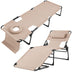 KING BIRD 5-Position Beach Chaise with Face Hole (300LBS)