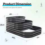 Quictent 43"x63"x31.5" Tiered Raised Garden Bed Kit
