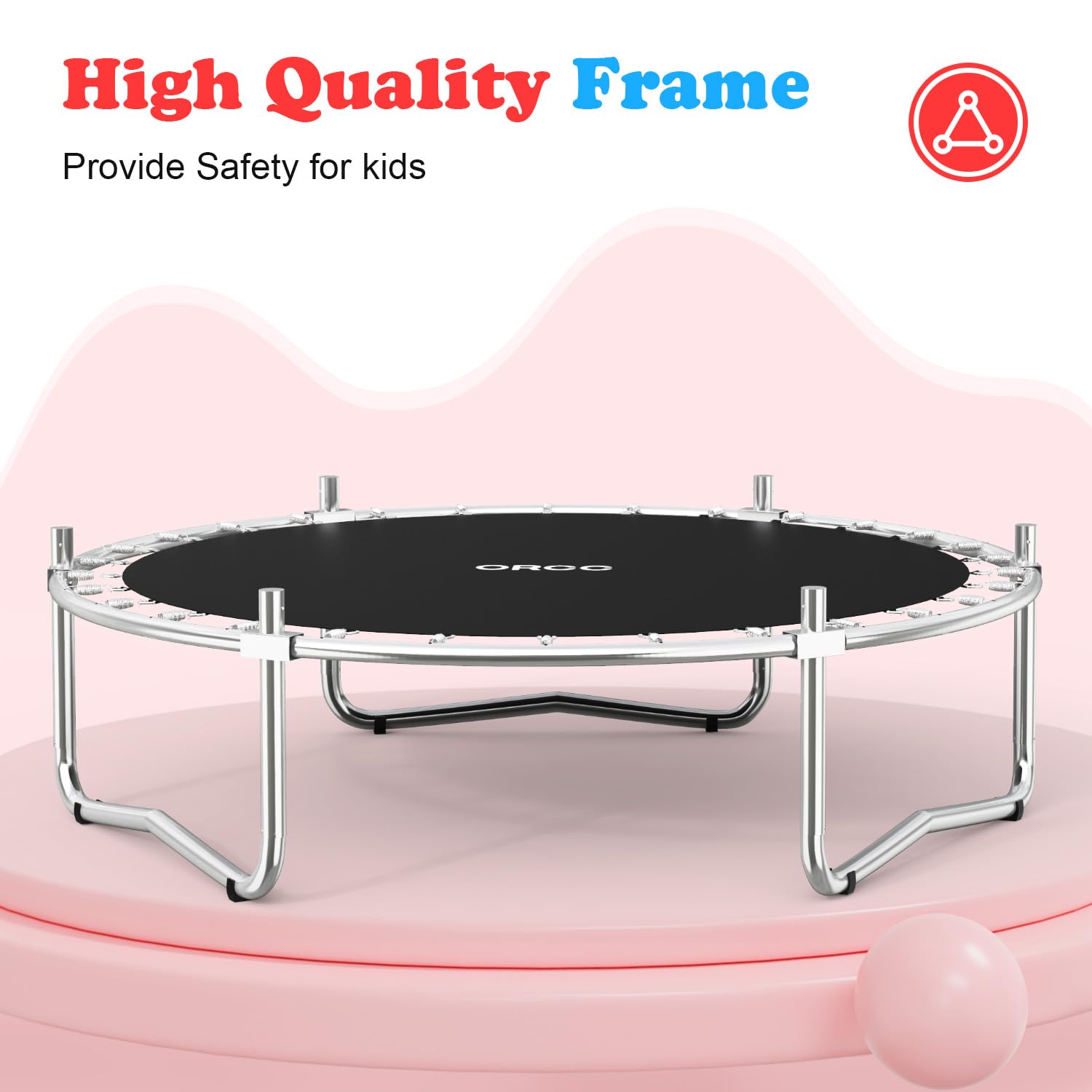 ORCC 220LBS 60" Toddler Trampoline with Safety Pad