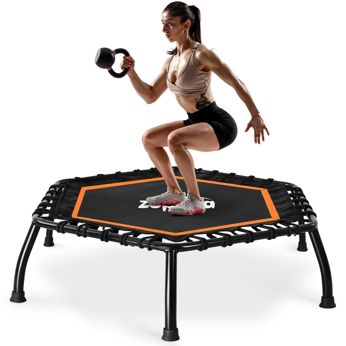 Zupapa 300LBS 40"/45" Fitness Trampoline with Adjustable Bar