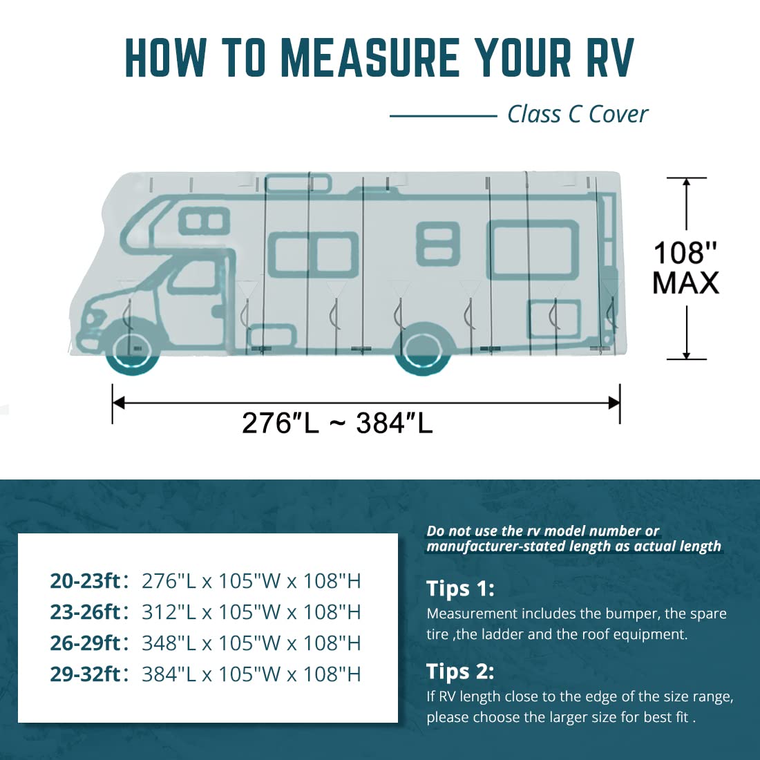 29'-32' 5-Layer Class C RV Cover
