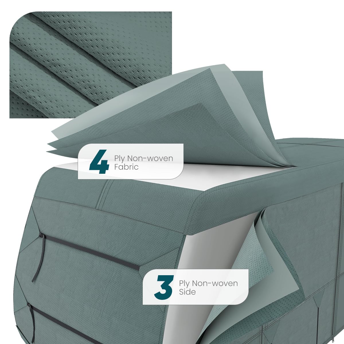 KING BIRD 20'-22' 4-Layer RV Cover with Tire Covers