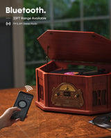 ORCC 10-in-1 Bluetooth Nostalgic Turntable Record Player