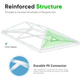 Quictent 10'x20' Heavy Duty Party Tent with Mesh Windows - White