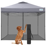 Quictent 10'x10' Screened Pop-Up Canopy with Mosquito Netting - Beige