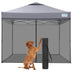 Quictent 10'x10' Screened Pop-Up Canopy with Mosquito Netting - Beige