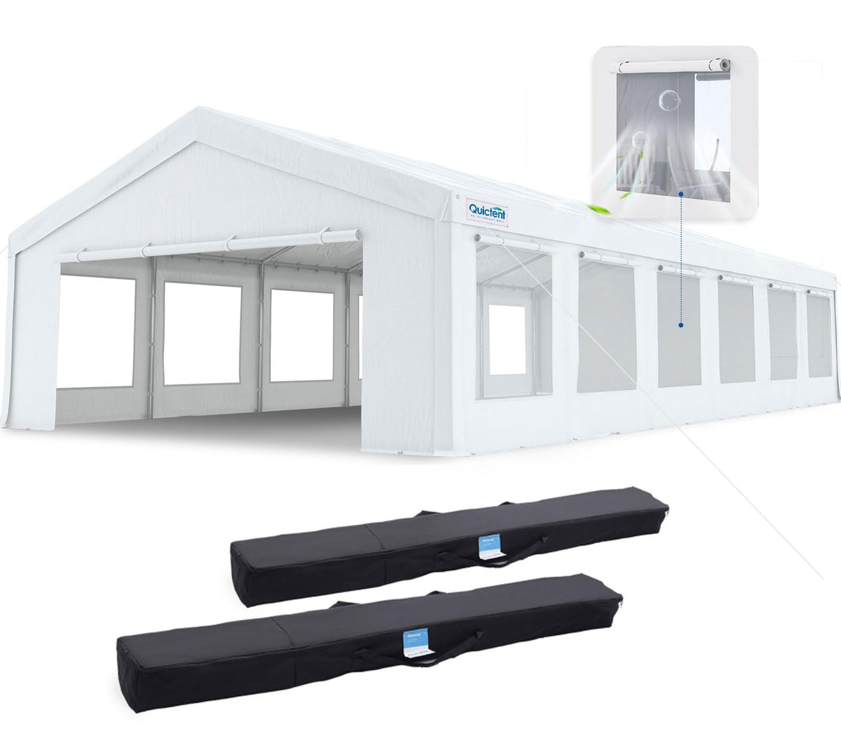 Quictent 20'x40' Heavy Duty Party Tent with Ventilated Windows