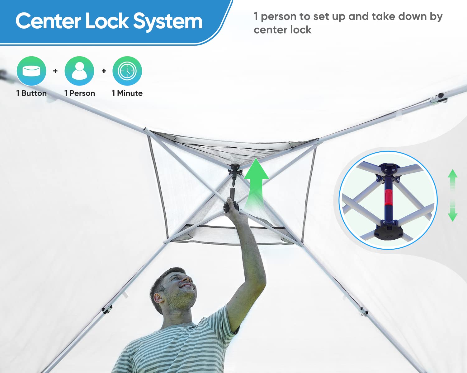 Quictent 10'x10' Instant Pop-up Canopy Tent - White