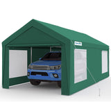 Quictent 12'x20' Ventilated Carport Canopy with Roll-up Windows