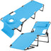 KING BIRD 5-Position Beach Chaise with Face Hole (300LBS)
