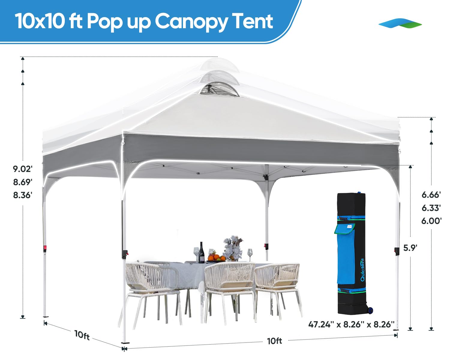 Quictent 10'x10' Instant Pop-up Canopy Tent