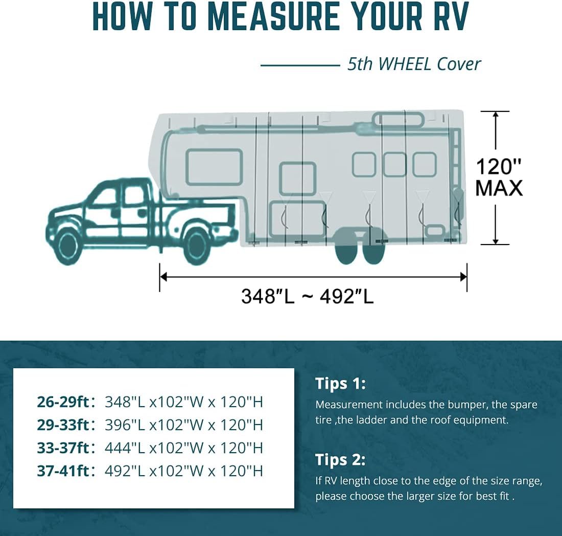 KING BIRD 37'-41' 5th Wheel RV Cover (7-Layer)
